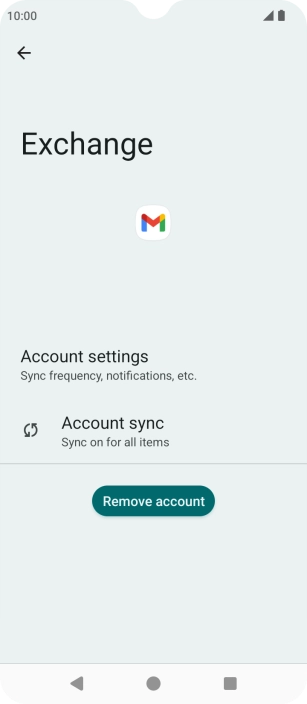 Press Remove account.