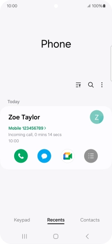 Press the menu icon.