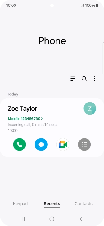 Press the menu icon.