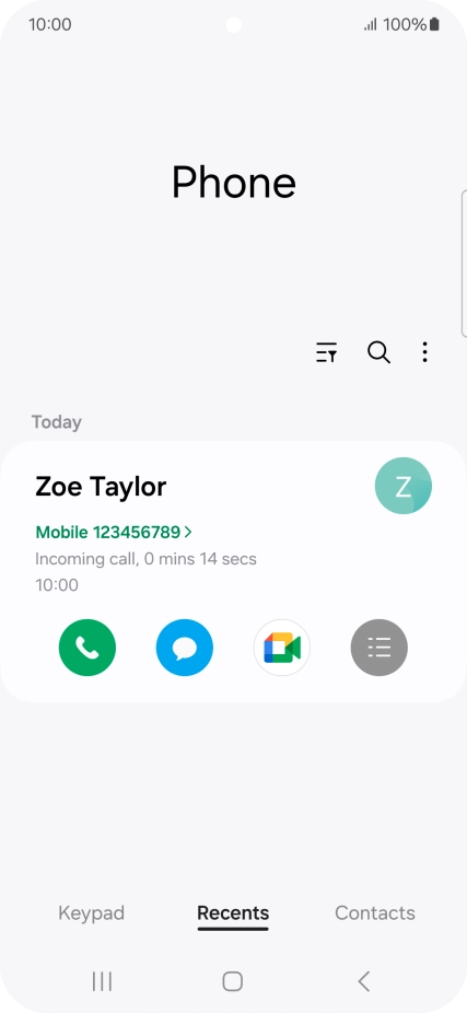 Press the menu icon.