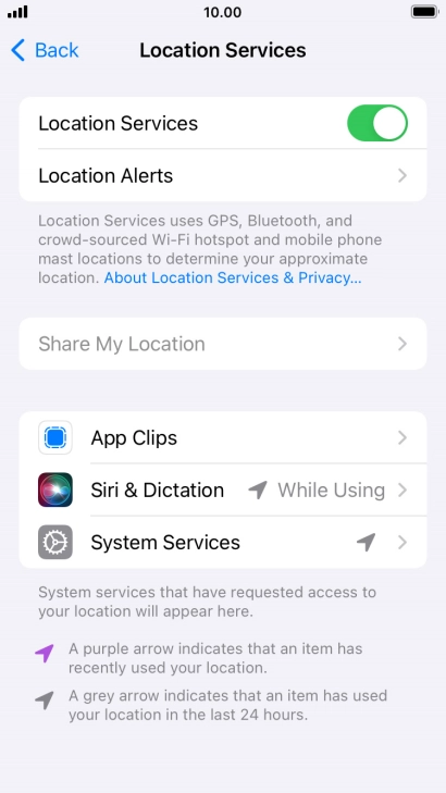 Press the required app. Press the required app.