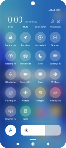 Press NFC to turn the function on or off.