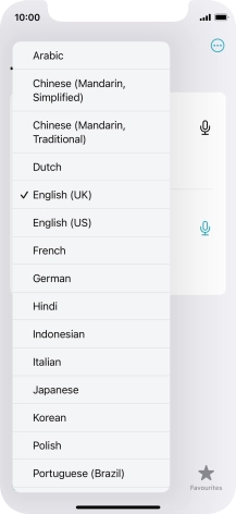 Press the required source language.