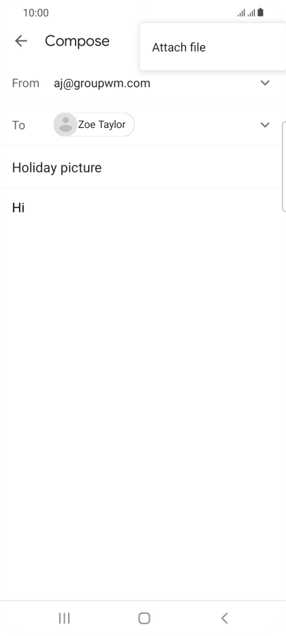 Press Attach file and go to the required folder.