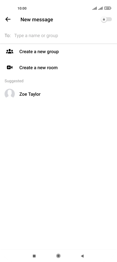 Press the search field. Press the search field.