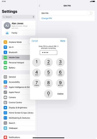 Key in your PIN and press Done.