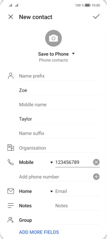 Press the confirm icon.