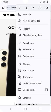 Press Settings. Press Settings.