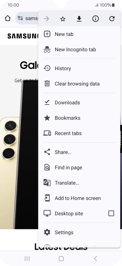 Press Settings. Press Settings.