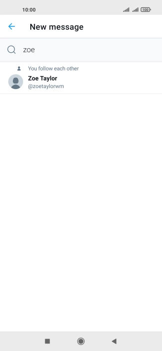 Key in the first letters of the recipient's name and press the required contact.