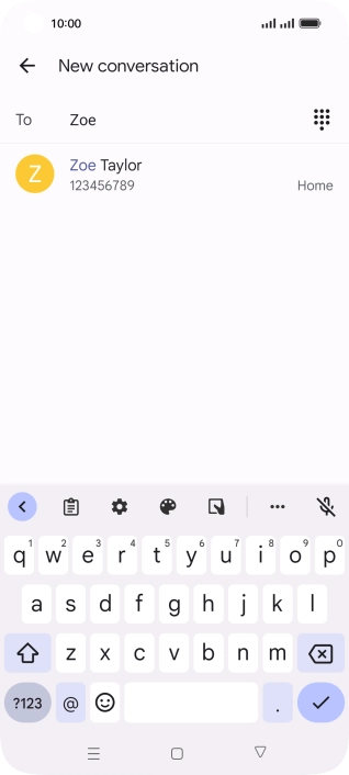 Press the required contact.