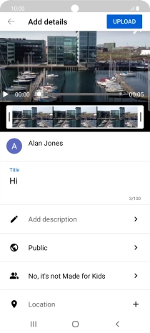 Key in the required text and press UPLOAD.