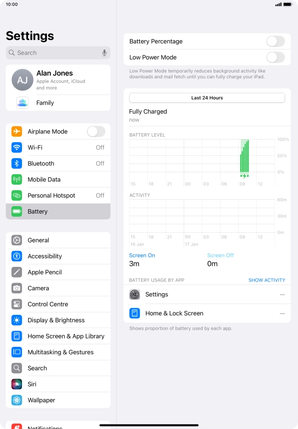 Press the indicator next to 