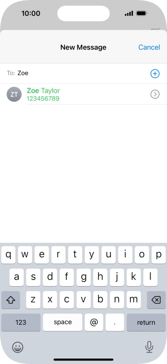 Press the required contact.
