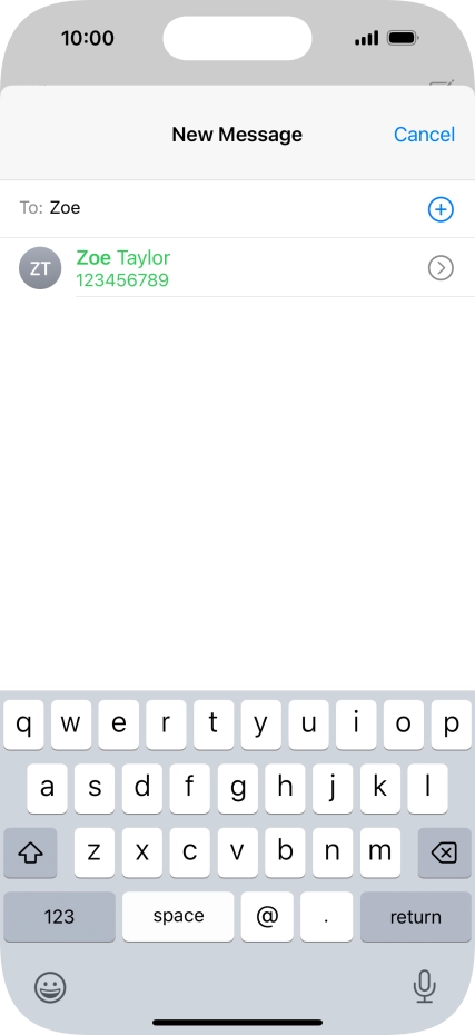 Press the required contact.