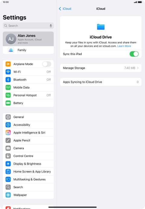 Press the indicator next to 