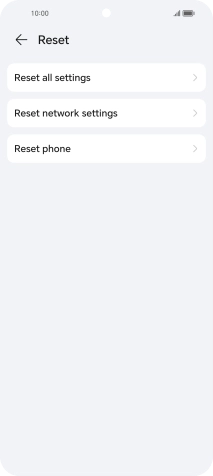 Press Reset network settings.