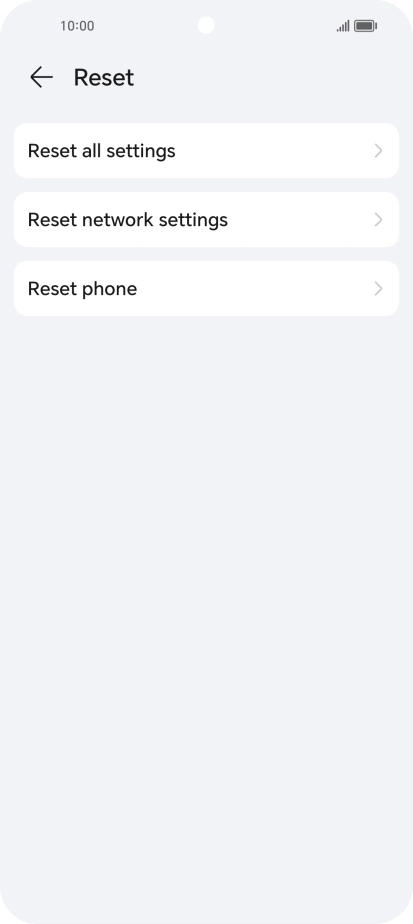 Press Reset network settings.