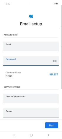 To turn on the function, press SELECT and follow the instructions on the screen to install the required certificate.