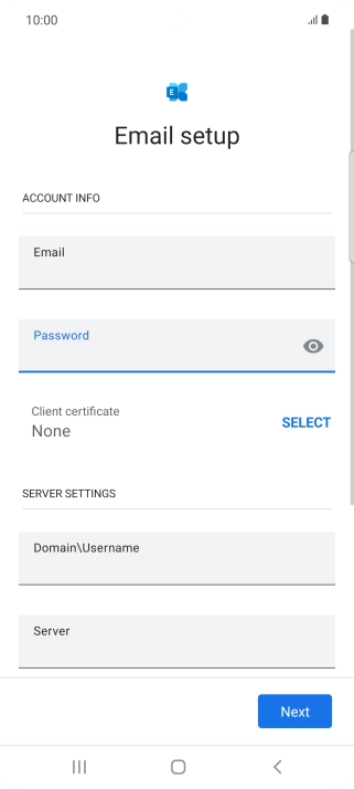 To turn on the function, press SELECT and follow the instructions on the screen to install the required certificate.