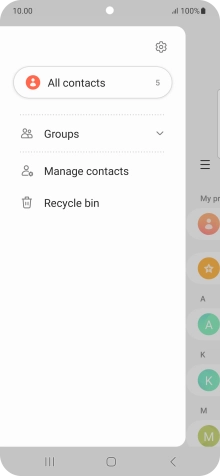 Press Manage contacts.