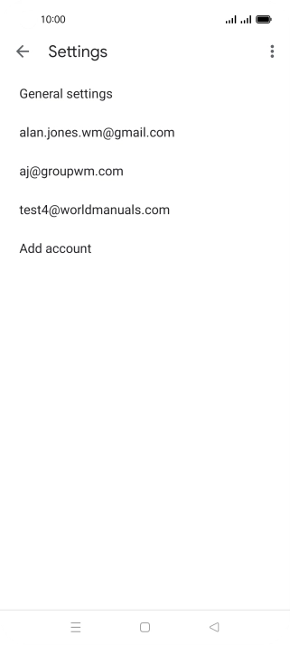 Press the required account.