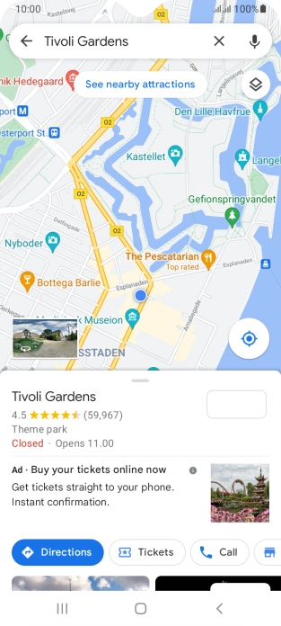 Press the destination at the bottom of the screen. Press the destination at the bottom of the screen.