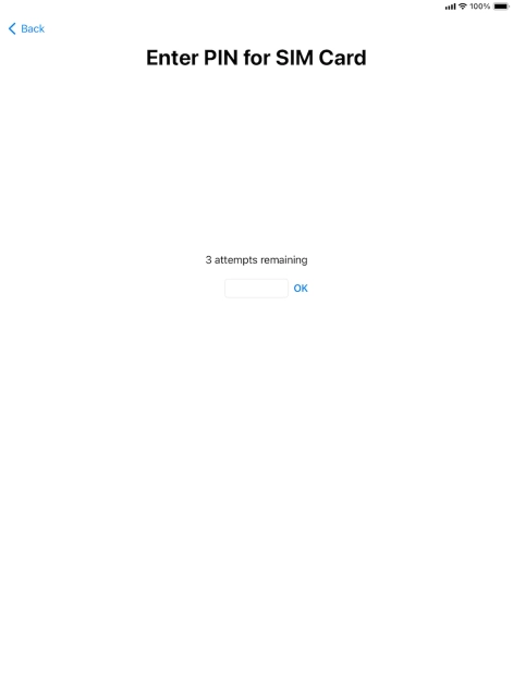 If your SIM is locked, key in your PIN and press OK.