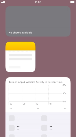 Press and hold the required Widget Stack.