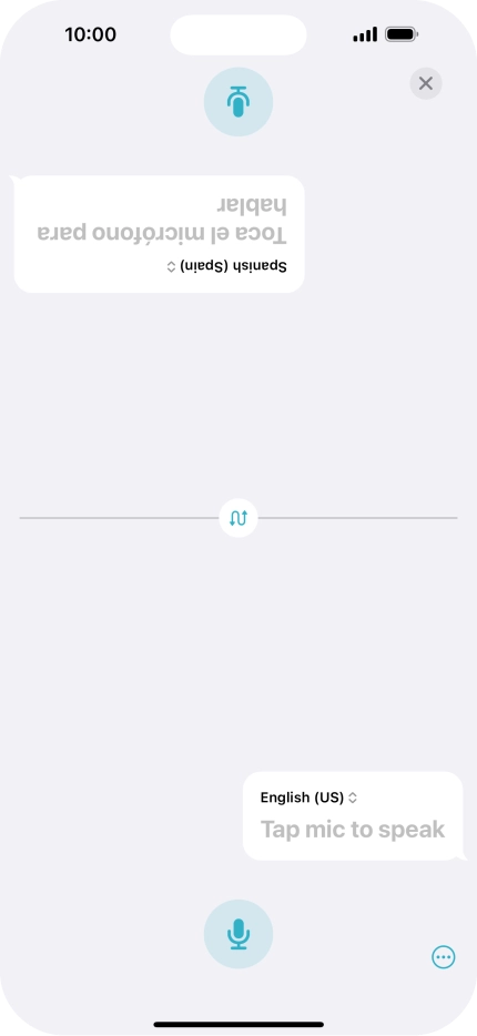 Press the end icon to end two-way view.