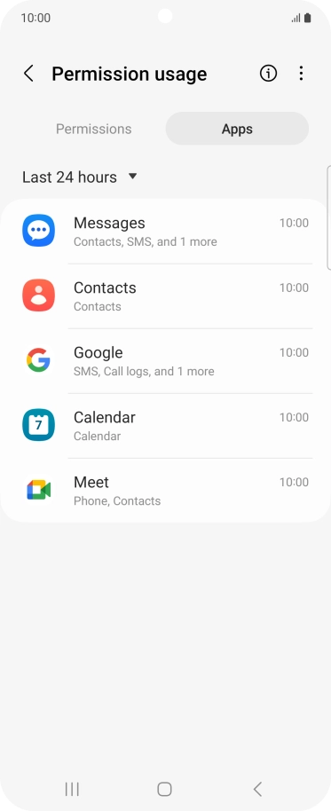 Press the drop down list.