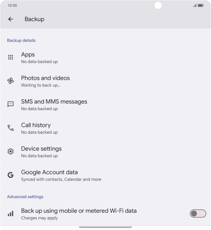 Press the indicator next to 