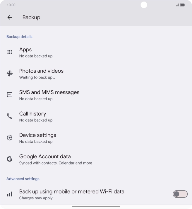Press the indicator next to 