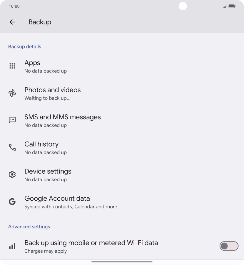 Press the indicator next to 