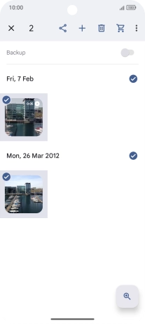 Press the share icon.