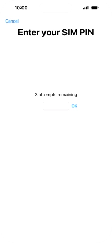 If your SIM is locked, key in your PIN and press OK.