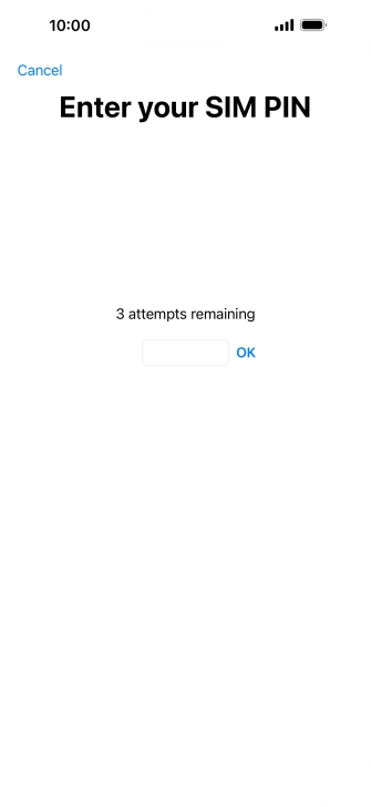 If your SIM is locked, key in your PIN and press OK.
