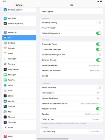 Press Default Account.