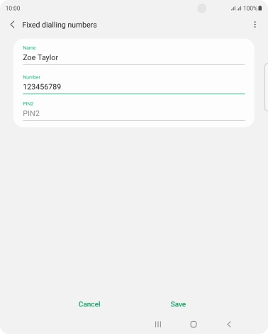 Press PIN2 and key in your PIN2. The default PIN2 is 1111.