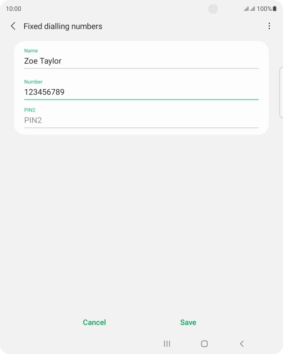 Press PIN2 and key in your PIN2. The default PIN2 is 1111.