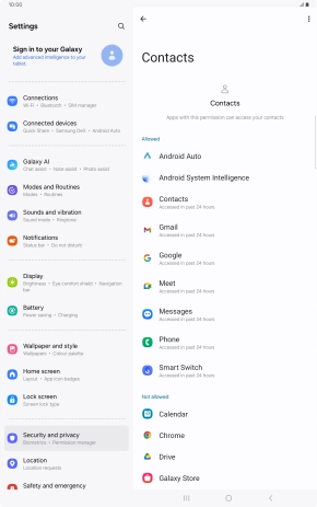 Press the required app. Press the required app.