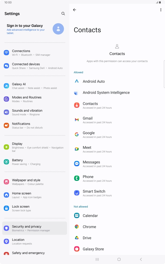 Press the required app. Press the required app.