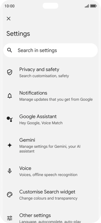 Press Google Assistant. Press Google Assistant.