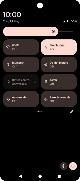 Press the settings icon.