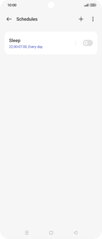 Press the add icon and follow the instructions on the screen to select settings for automatic activation of Do Not Disturb.