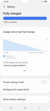 Press Power saving mode.