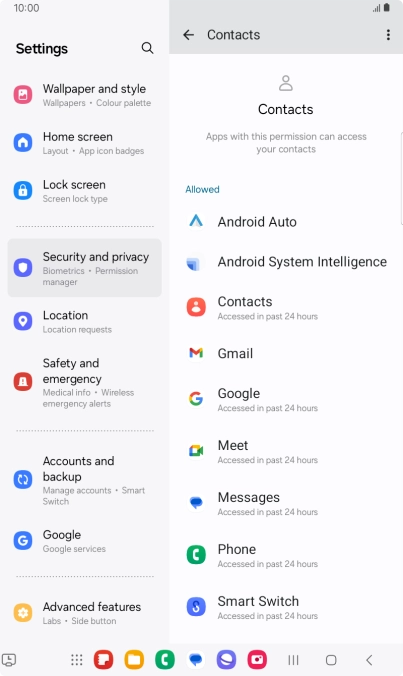Press the required app. Press the required app.