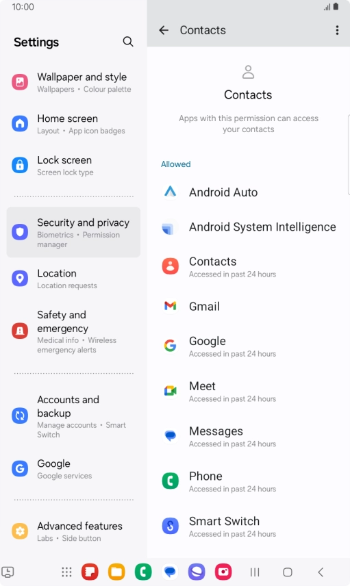 Press the required app. Press the required app.