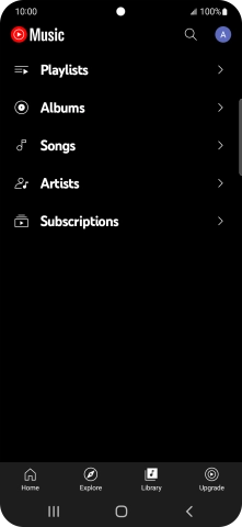 Press the required category and go to the required audio file.