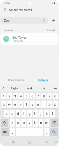 Press the required contact.